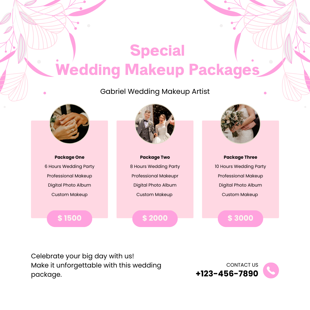 makeup wedding packages